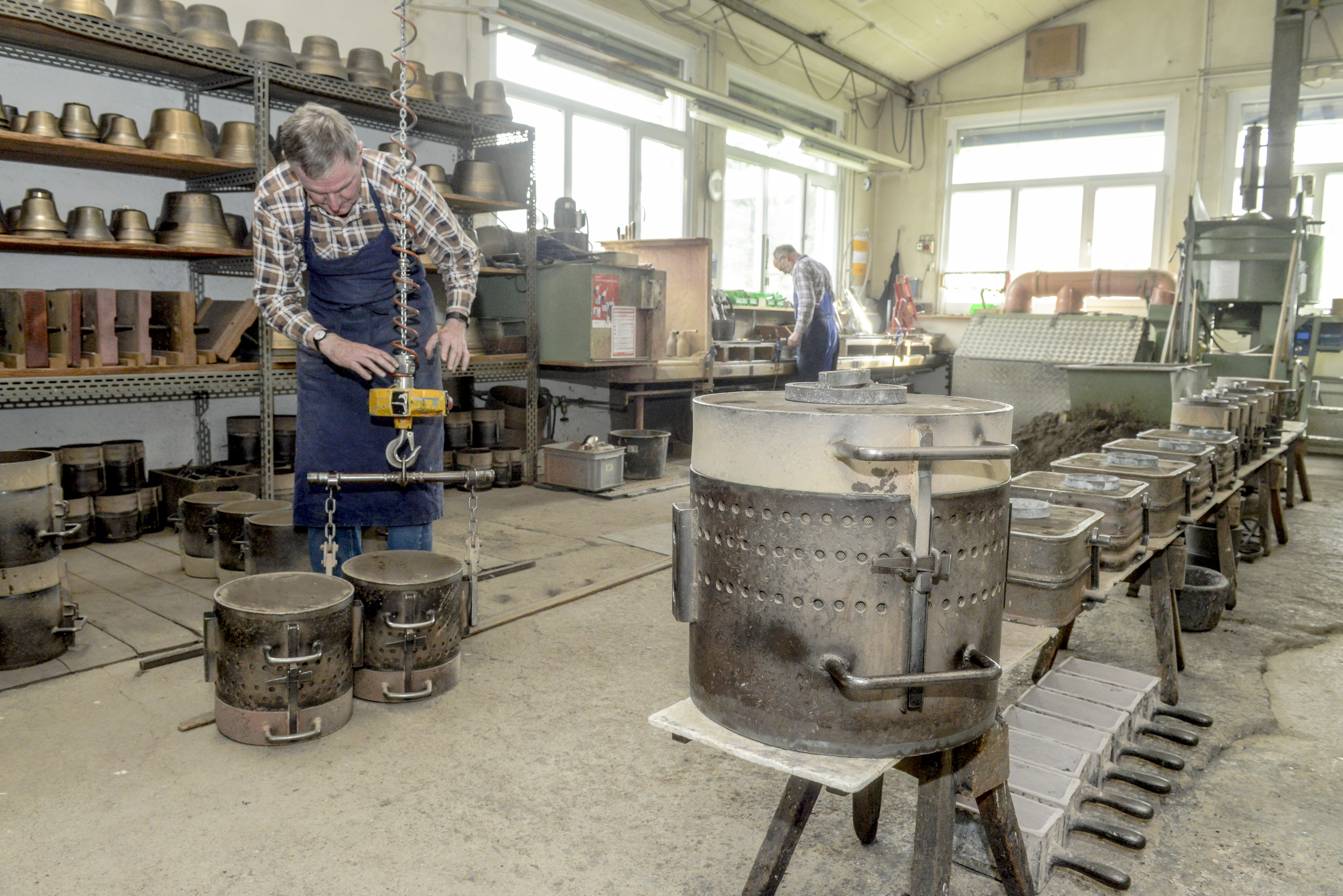 The casting line is being prepared