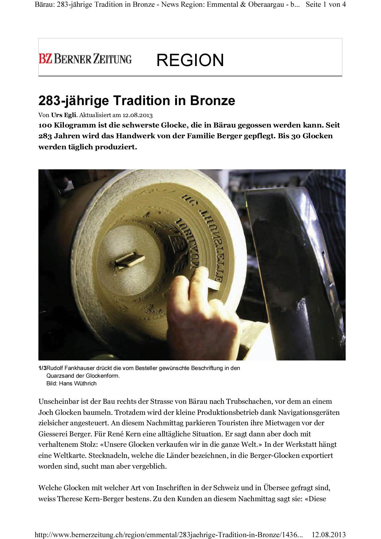 Article Berner Zeitung
